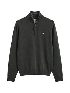 GANT - Superfine Lambswool Half Zip -neule - 368 DARK MOSS GREEN | Stockmann