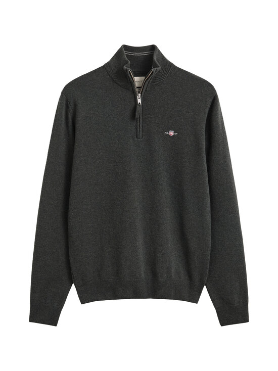 GANT - Superfine Lambswool Half Zip -neule - 368 DARK MOSS GREEN | Stockmann - photo 1