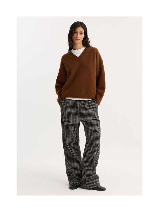 Róhe - Relaxed fit Checked -housut - 988_520 BLACK / BROWN CHECK | Stockmann - photo 2