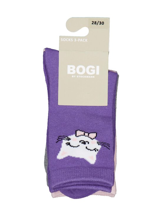 Bogi - Jill zeķes 3 iepak. - PURPLE PINK KITTY | Stockmann - photo 3
