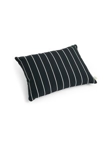 HAY - Outdoor Market Cushion spilvens 45 x 35 cm - BLACK WITH BEIGE STRIPE | Stockmann