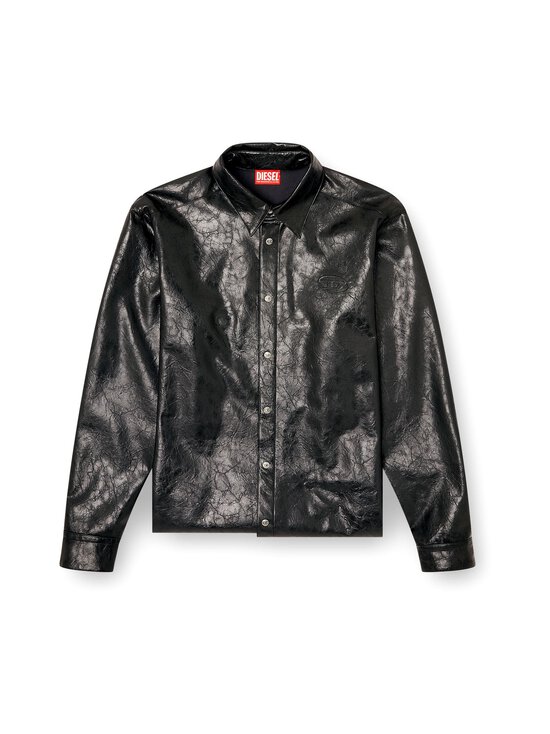 Diesel - S-Simply Classic - tekonahkainen kauluspaita - 9XX BLACK BLACK BLACK | Stockmann - photo 1