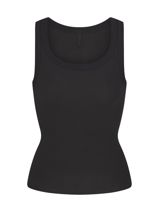 SKIMS - Cotton Rib High Scoop Tank -toppi - SOOT | Stockmann - photo 1