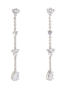 Marchesa - Station Linear -korvakorut - SILVER / CRYSTAL | Stockmann