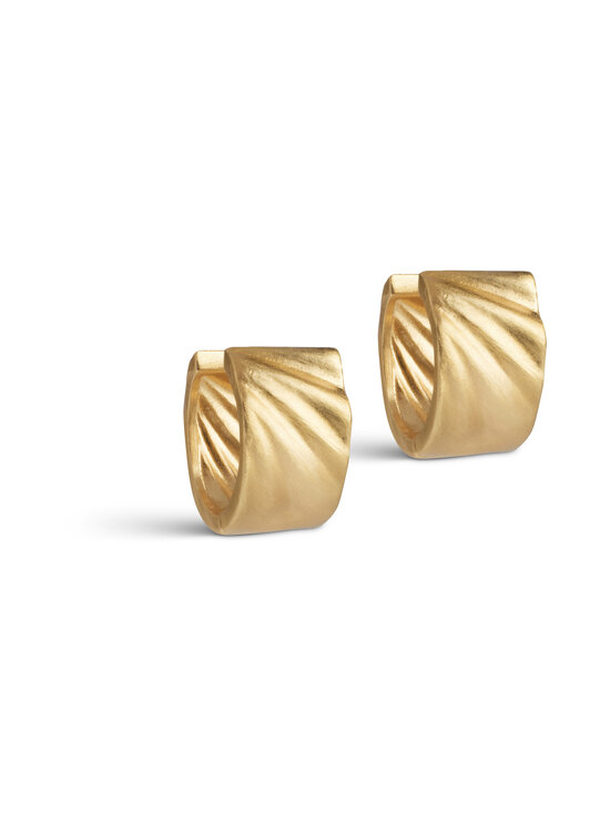 ENAMEL Copenhagen - Kõrvarõngad Wave Wide Medium - GOLD PLATED | Stockmann - photo 1