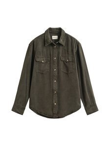 GANT - Relaxed Twill Ranger džinsa kreklblūze - 368 DARK MOSS GREEN | Stockmann