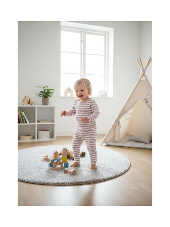 Name It - NmfDavina legingi - CLOUD DANCER AOP:HEART STRIPE | Stockmann - photo 4