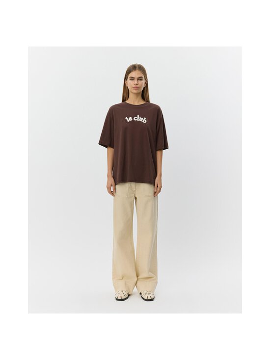 Sofie Schnoor - MaeSW Oversize t-paita - 7025 DARK BROWN | Stockmann - photo 3