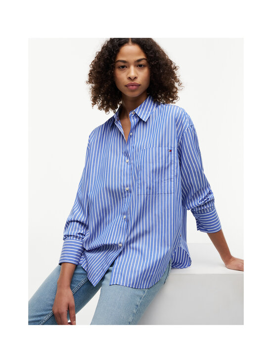 Tommy Hilfiger - Modern Poplin kreklblūze - 0BH STACKING STP/ VERONA BLUE | Stockmann - photo 5