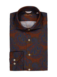 Stenströms - Regular Cuff Casual krekls ar apkakli - 781 DARK ORANGE PATTERN | Stockmann
