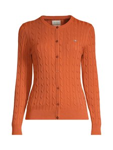 GANT - Palmikkoneuletakki - 255 RUSTY BROWN | Stockmann