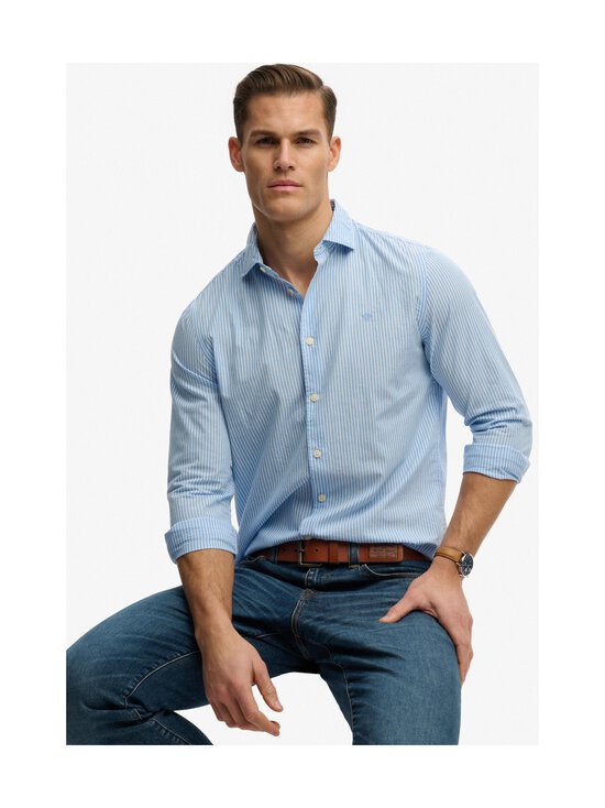 Superdry - Triiksärk Cut Away Poplin - J8I CHALK BLUE STRIPE | Stockmann - photo 5