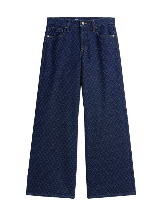 GAP - Mid Rise Wide Leg Diamond Dobby džinsi - DARK WASH | Stockmann - photo 1
