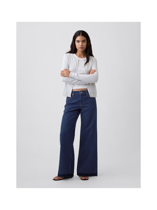 GAP - Mid Rise Wide Leg Diamond Dobby džinsi - DARK WASH | Stockmann - photo 2