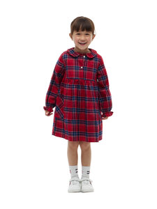 Tommy Hilfiger - Check Rounded Collar kleita - XLD MEDIUM RED CHECK | Stockmann