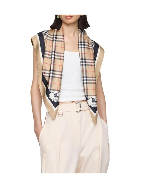 Burberry - Medium Check Border -silkkihuivi - A2021 SAND | Stockmann - photo 3