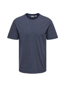 Only & Sons - OnsFred Life -raidallinen t-paita - NAVY BLAZER STRIPES:GARDENIA | Stockmann