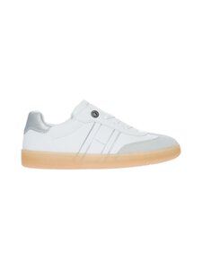Tommy Hilfiger - Low Cut Lace-Up -sneakerit - X025 WHITE/SILVER | Stockmann