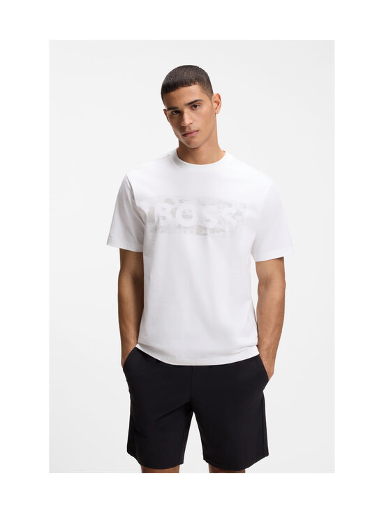 Boss Green - T-särk Globe Logo Pattern Jersey - 100 WHITE | Stockmann - photo 4