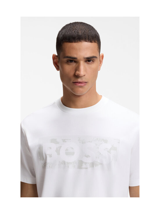 Boss Green - T-särk Globe Logo Pattern Jersey - 100 WHITE | Stockmann - photo 5