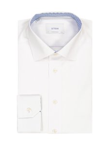 Eton - Contemporary Fit Floral Effect krekls ar apkakli - 00 WHITE | Stockmann