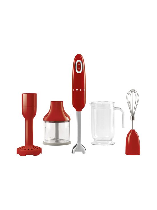 RED Smeg Hand Mixer Set sauvasekoitin 1 Vatkaimet & sekoittimet