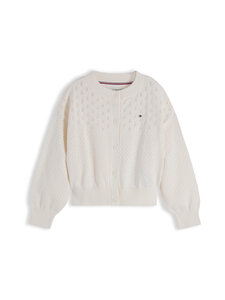 Tommy Hilfiger - Pointelle adīta jaka - YA8 IVORY SILK | Stockmann