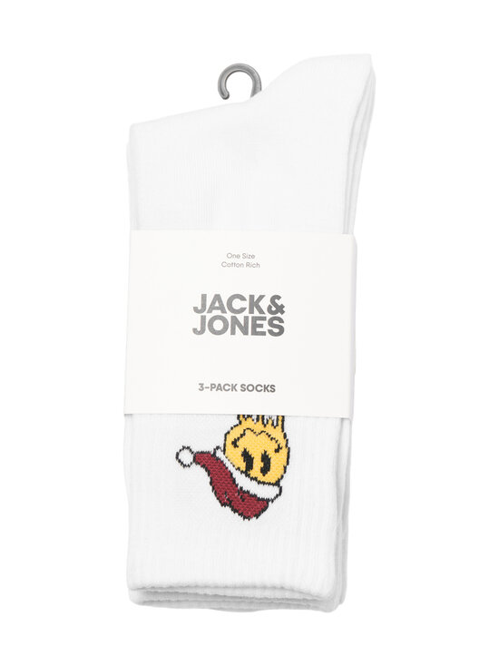 Jack & Jones - JacMelting Smiley zeķes, 3 pāri - WHITE PACK:WHITE - WHITE | Stockmann - photo 3