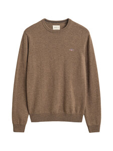 GANT - Superfine Lambswool C-neck vilnas džemperis - 283 LT BROWN MELANGE | Stockmann