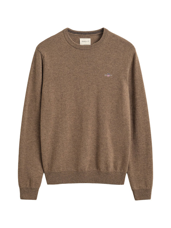 GANT - Superfine Lambswool C-neck -neule - 283 LT BROWN MELANGE | Stockmann - photo 1