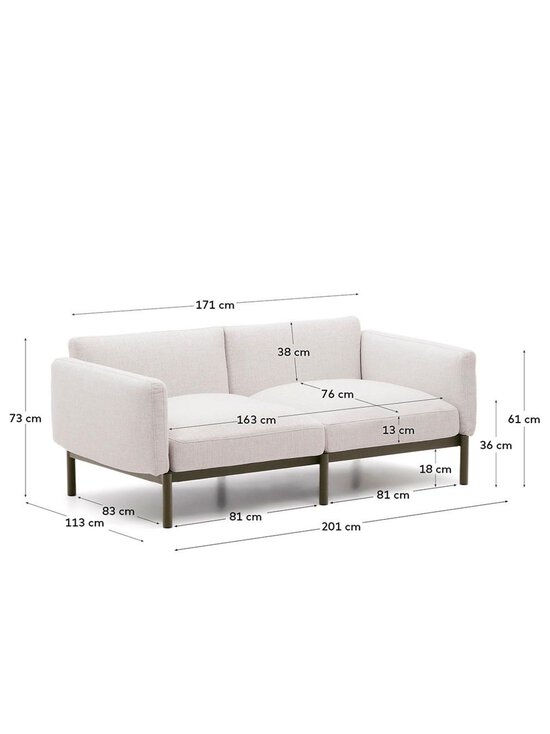 Kave Home - Sorells-ulkosohva - BEIGE,VIHREÄ - photo 3 Kave Home - Sorells-ulkosohva - BEIGE,VIHREÄ | Stockmann - photo 3