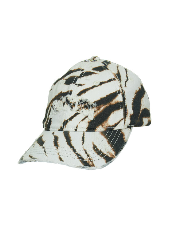 Ganni - Printed Zebra Washed Cotton Canvas -lippalakki - EGRET | Stockmann - photo 1