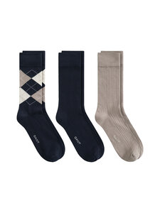 GANT - Argyle-sukat 3-pack - 410 MARINE | Stockmann