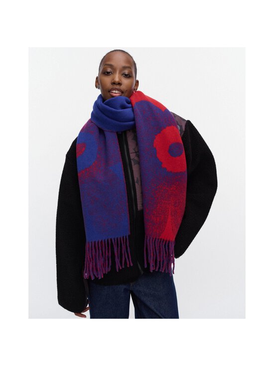 Marimekko - Kootud sall Onnekas Unikko Kioski - 350 RED, BLUE | Stockmann - photo 3