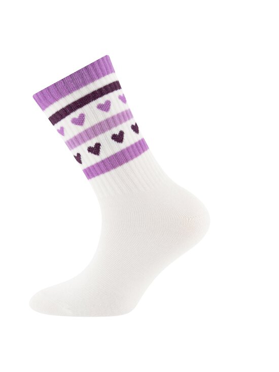 Ewers - Sokid Tennis Herzen Ringel, 2-pakk - 0001 AUBERGINE-LATTE | Stockmann - photo 3