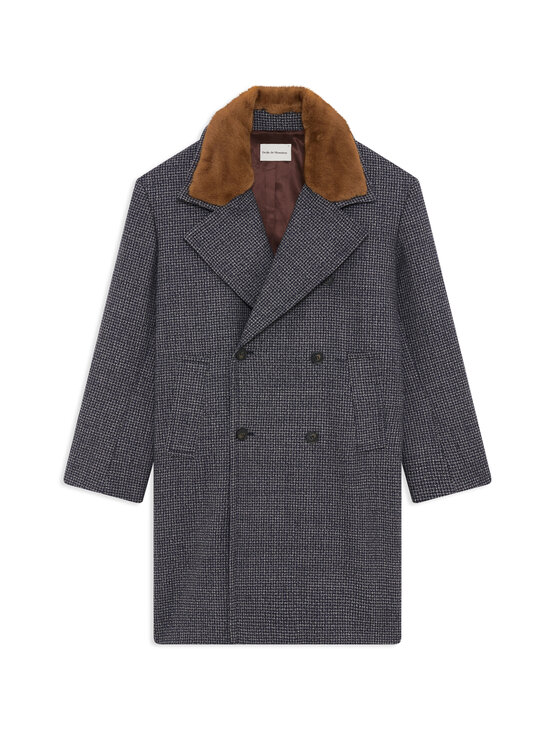 Drôle de Monsieur - Kangast mantel Double Breasted Fake Fur Collar - NY NAVY | Stockmann - photo 1