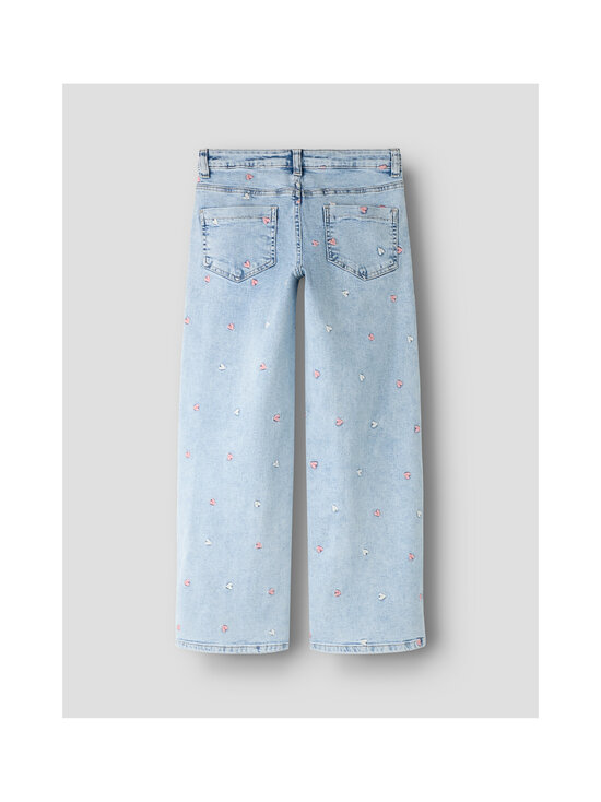Name It - NkfRose Embroidery platu staru džinsi - LIGHT BLUE BLEACHED DENIM DETAIL:HEART EMB | Stockmann - photo 2