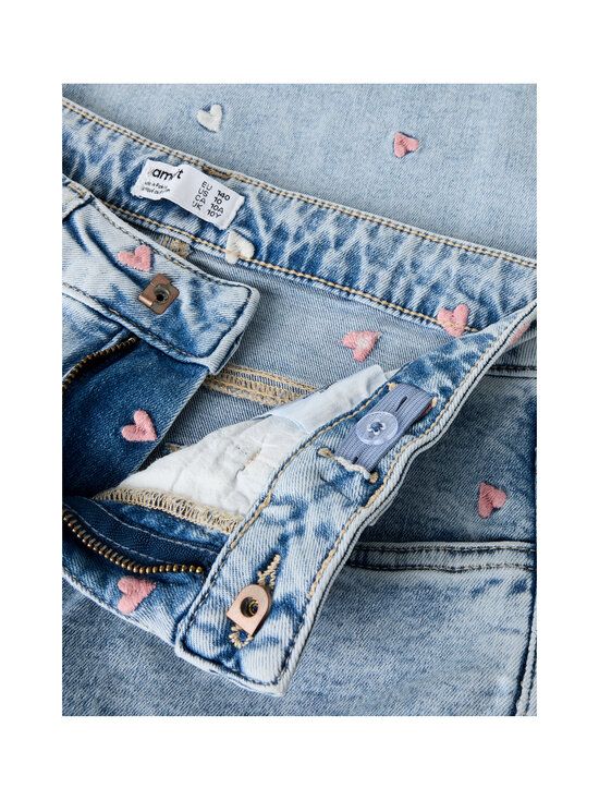 Name It - NkfRose Embroidery platu staru džinsi - LIGHT BLUE BLEACHED DENIM DETAIL:HEART EMB | Stockmann - photo 3