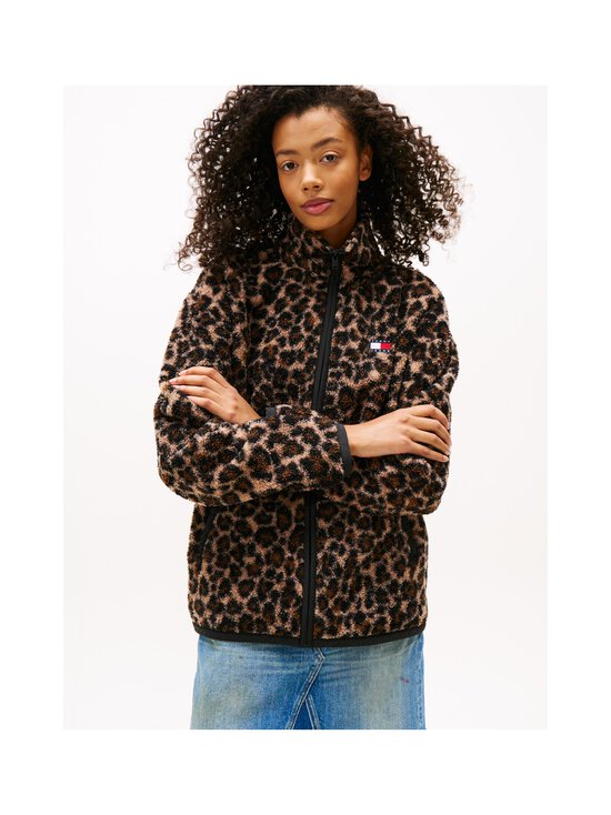 Tommy Jeans - Zip Through Badge Teddy -kevyttakki - 0HD LEOPARD AOP | Stockmann - photo 2