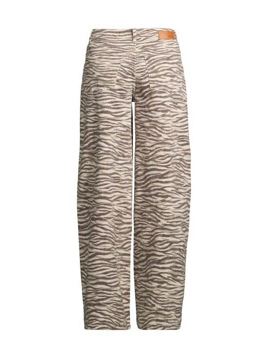 Object - ObjSerisa High Waist Long -housut - SANDSHELL AOP:MOREL ZEBRA | Stockmann - photo 2