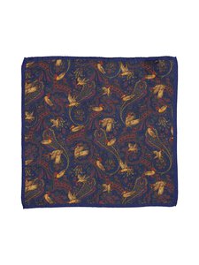 Amanda Christensen - Pocket Square Paisley With Ducks -taskuliina - 409 NAVY | Stockmann