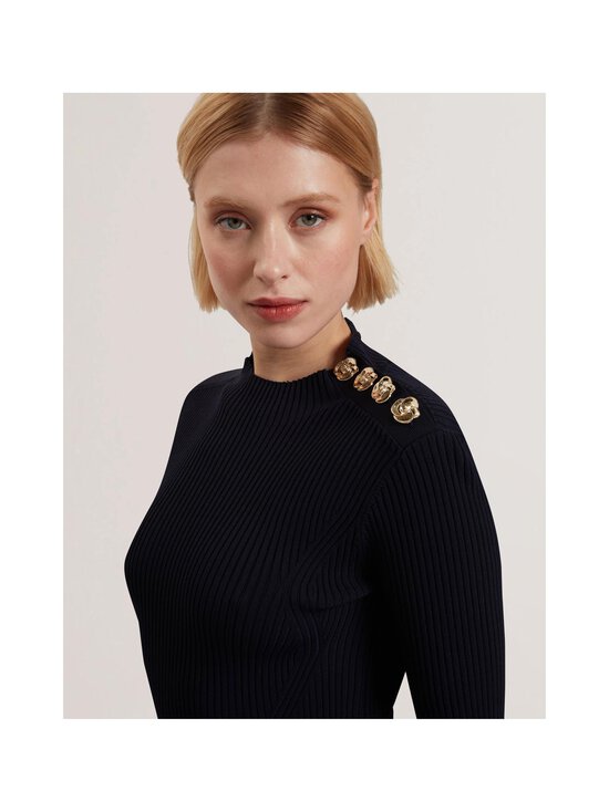 Ted Baker London - Lilano Ribbed Button Detail Skater kleita - NAVY - photo 4 Ted Baker London - Lilano Ribbed Button Detail Skater kleita - NAVY | Stockmann - photo 4