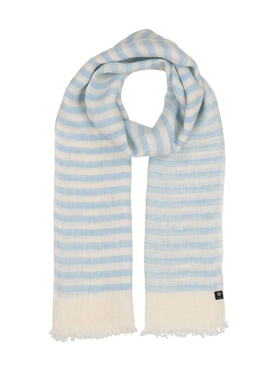 Fraas - Block Stripe -pellavahuivi 60 x 180 cm - 524 LIGHT BLUE | Stockmann - photo 1