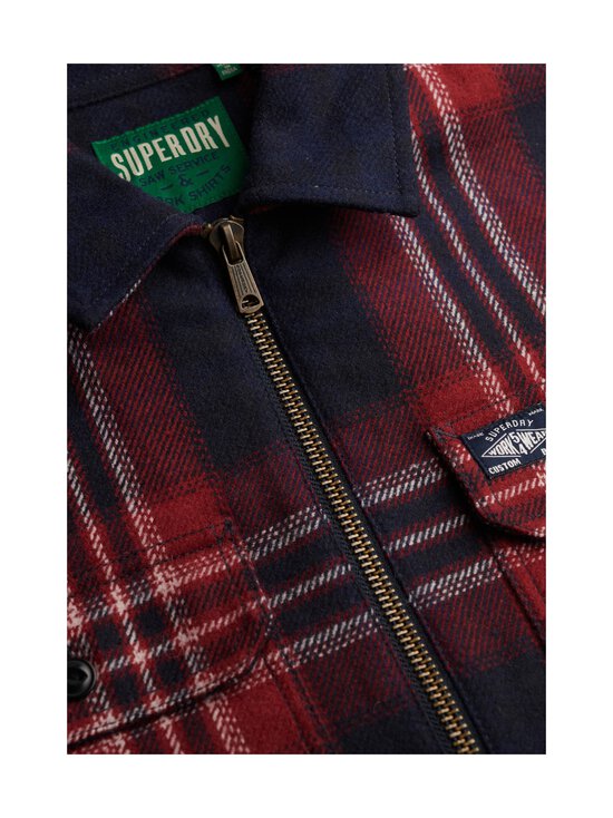 Superdry - Särkjakk Wool Miller Zip Overshirt - H8S MICHIGAN CHECK NAVY | Stockmann - photo 5