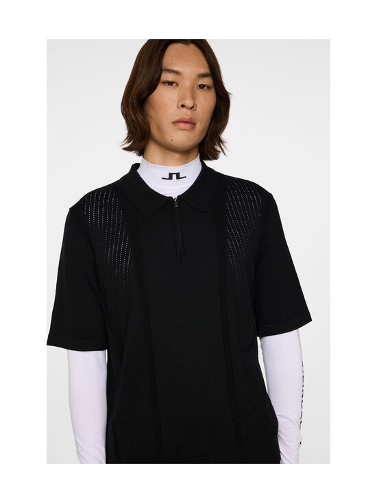 J.Lindeberg - Remy Structure Zip adīts polo krekls - 9999 BLACK | Stockmann - photo 5