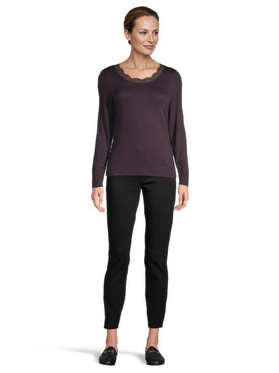 NOOM - Sarita Lace trikotāžas krekls - AUBERGINE | Stockmann - photo 2