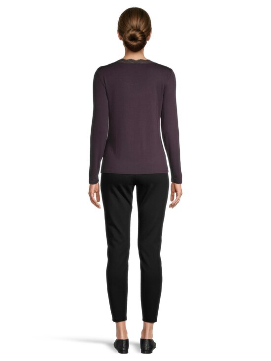 NOOM - Sarita Lace trikotāžas krekls - AUBERGINE | Stockmann - photo 3