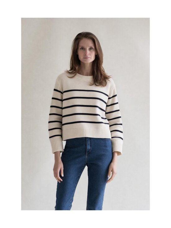 Gauhar Helsinki - Crew Neck Striped -puuvillaneule - OFF WHITE | Stockmann - photo 2