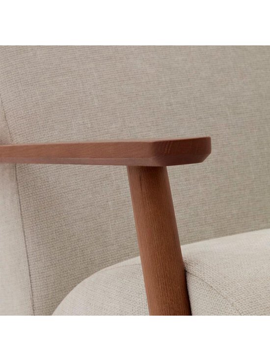 Kave Home - Meghan-nojatuoli helmenharmaa chenille-kangas / pähkinä - GREY | Stockmann - photo 3