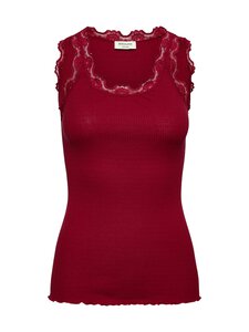 Rosemunde - RWBabette Lace U-neck -silkkisekoitetoppi - 087 KARANDA RED | Stockmann